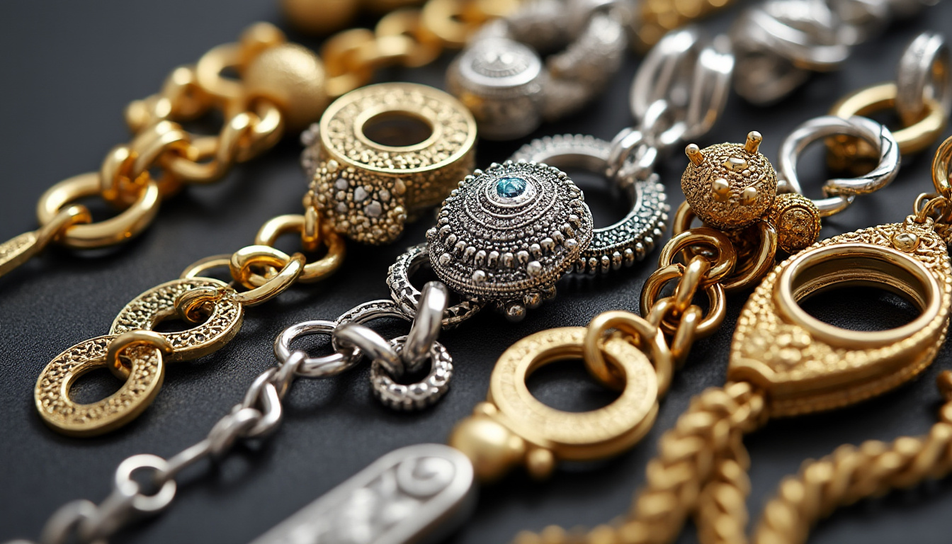 découvrez comment associer harmonieusement l'or, l'argent, l'acier et le laiton pour sublimer vos bijoux grâce à nos conseils sur la couleur des métaux.